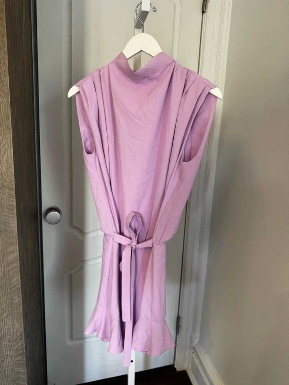 Amanda Uprichard Lavender Tie-Waist Sleeveless Romper - Picture 2 of 6